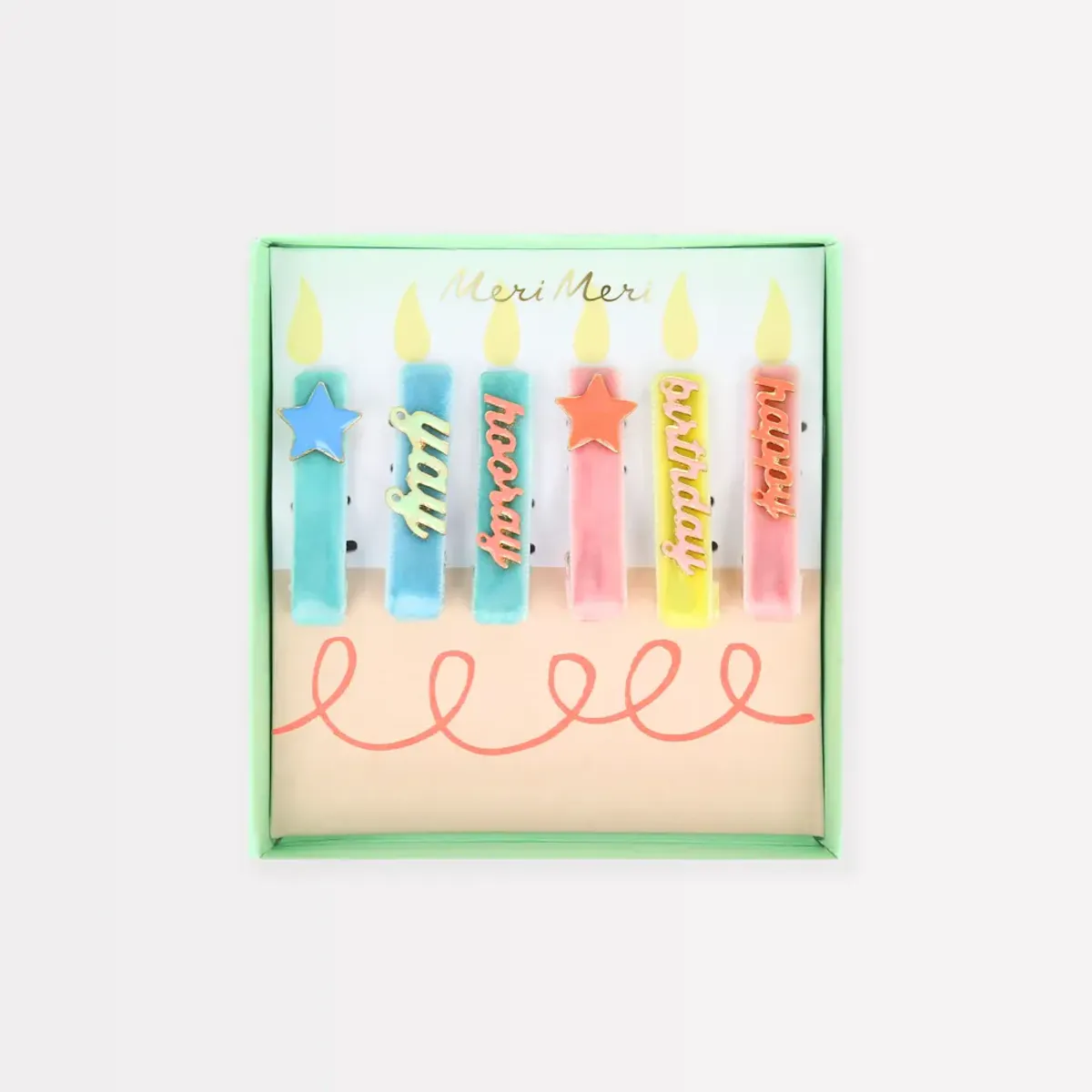 HÅRSPENNER – Happy Birthday – 6 pk – Meri Meri