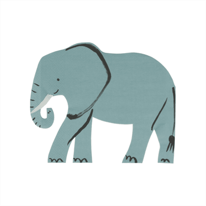 Hovedbilde SERVIETTER – Elefant – 16-pk – Meri Meri