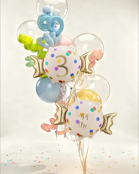 Hovedbilde FOLIEBALLONG – Candy Dots – Tall 3 – ...