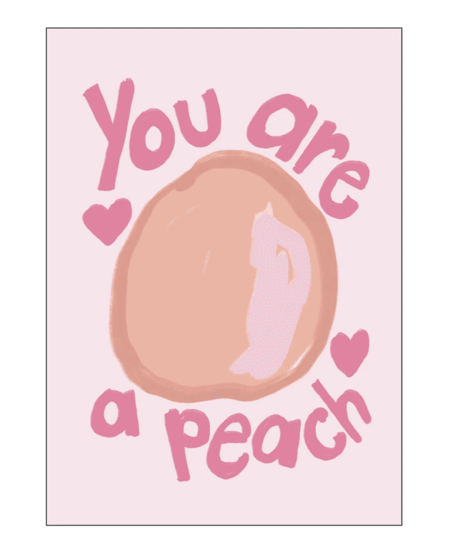PLAKAT – Peach – 30 x 40 cm – Athene Fritsch