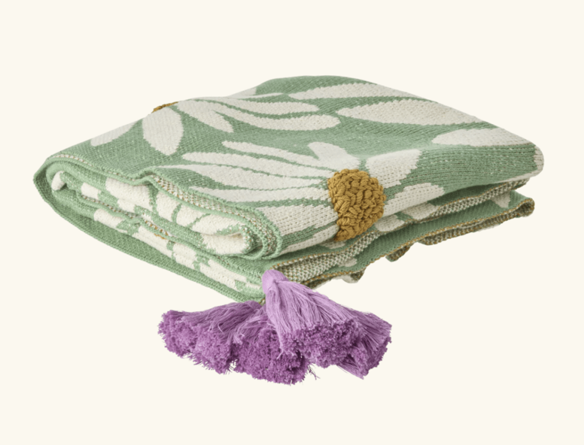 PLEDD – Grønt med hvite blomster – Rice