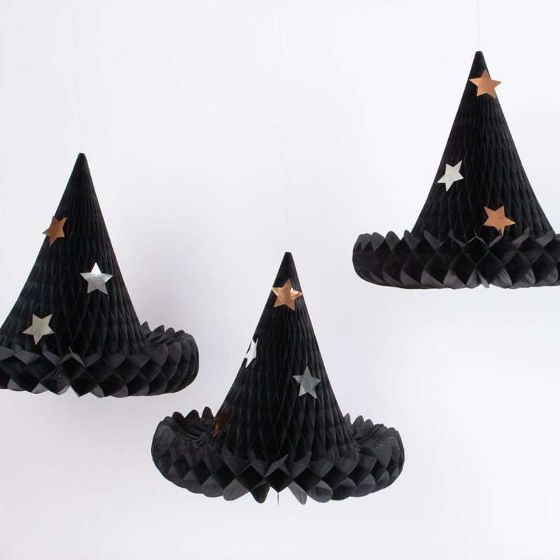 OPPHENG – Heksehatter i honeycomb – 3 stk – Meri Meri
