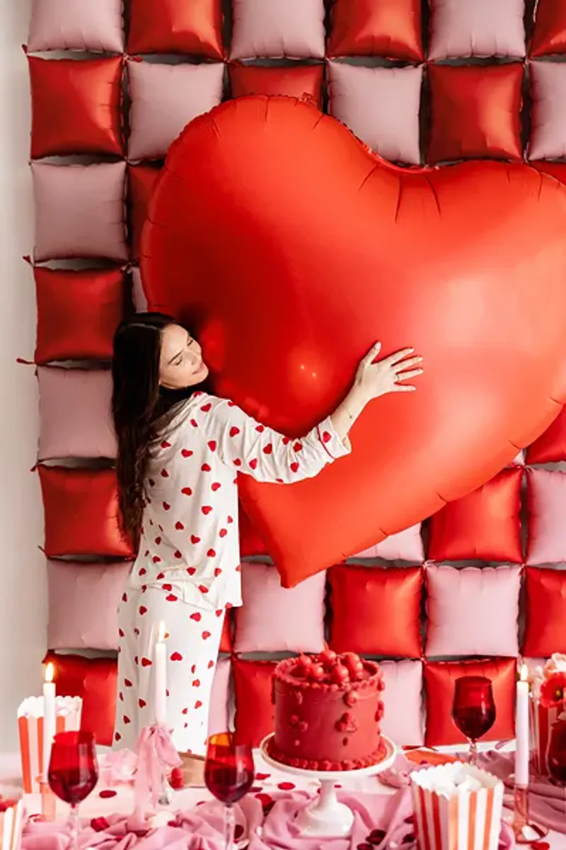 FOLIEBALLONG – Hjerte XXL – Rød – PartyDeco