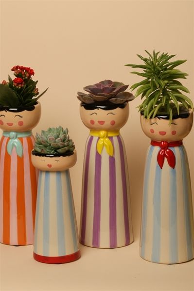 Hovedbilde VASE – Miss med striper – rød og lyseblå