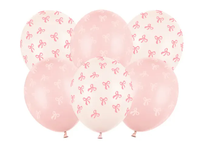 Hovedbilde BALLONGER – Sløyfer i rosa nyanser – 6 pk ...