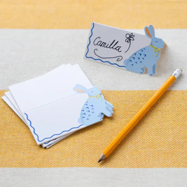 Hovedbilde BORDKORT – Kanin i lyseblå – 12 pk – ...