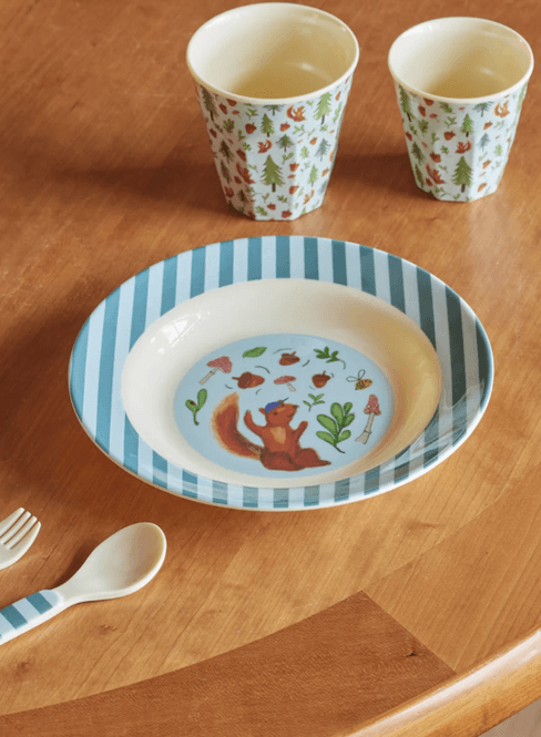 Hovedbilde DYP ASJETT – Blå – Happy Forest Print – ...