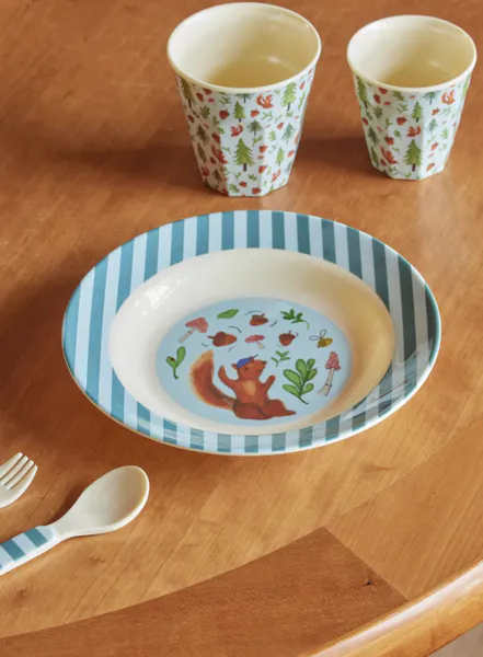 Hovedbilde DYP ASJETT – Blå – Happy Forest Print – ...