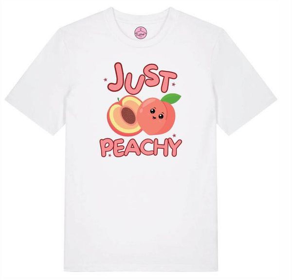 Bilde av T-SKJORTE - Just Peachy - Festlige Trykk