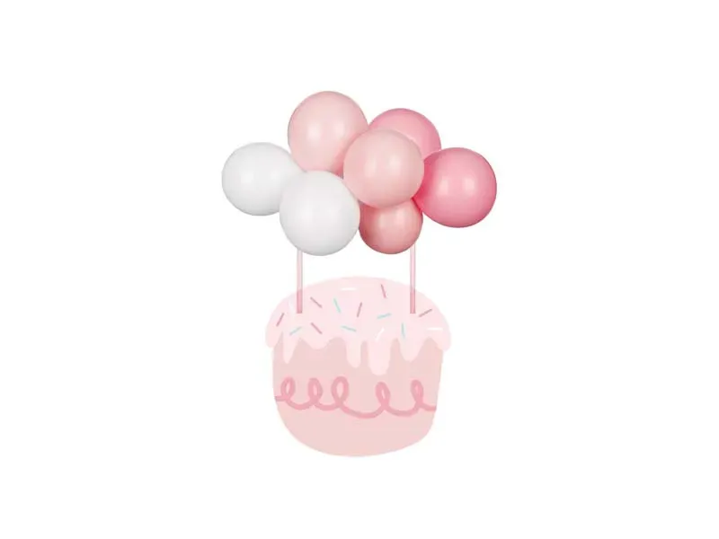 KAKETOPP – Ballonger rosa – PartyDeco