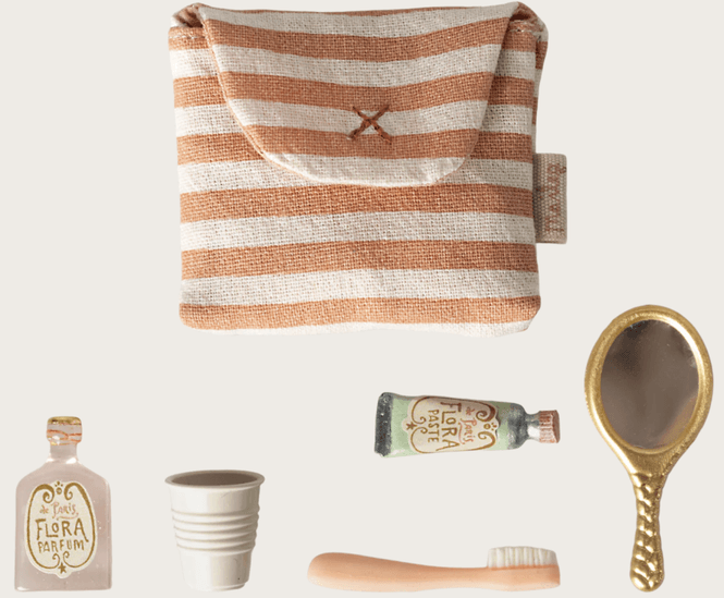 Hovedbilde TOALETTMAPPE TIL MUSENE – Korallstriper – ...