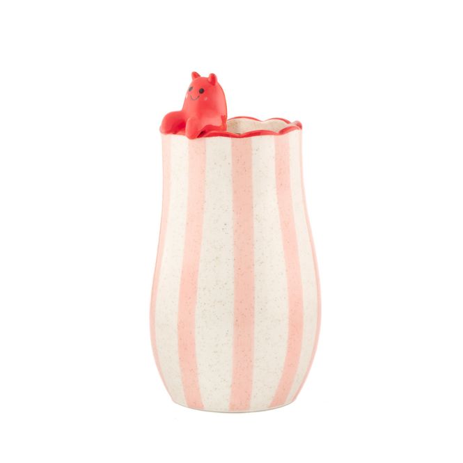 Hovedbilde VASE – Hummer på kanten – Rosa striper – ...