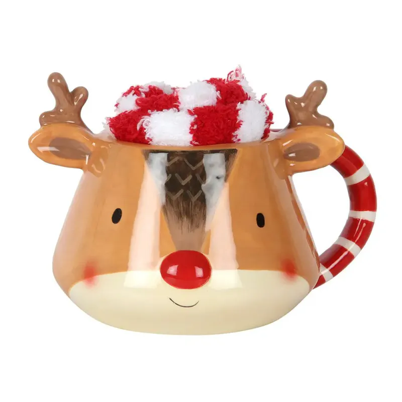 KOPP MED SOKKER – Rein med candy cane-hank – Something Different