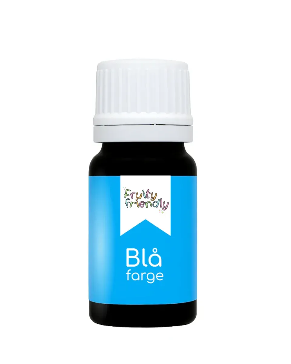 VANNLØSELIG FARGE - Blå farge 10 ml – FruityFriendly 