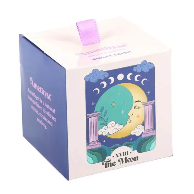 STEARINLYS MED KRYSTALLER – The Moon med ametyst – Something Different