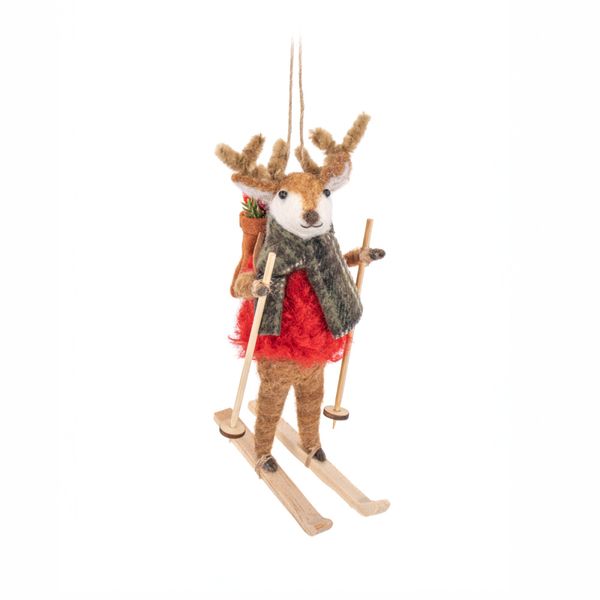 Hovedbilde JULETREPYNT – Reinsdyr på ski – Sass & Belle