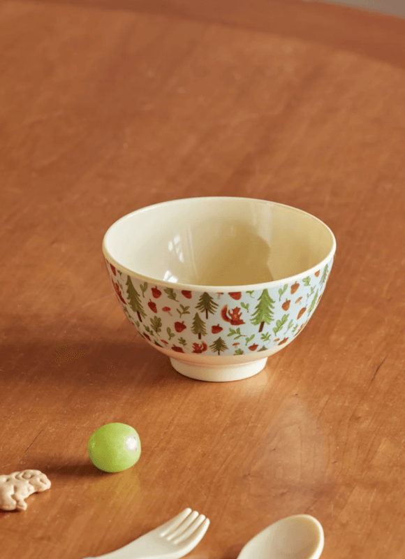 LITEN BOLLE – Happy Forest Print – Blå – Rice