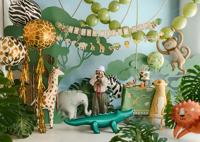 FOLIEBALLONG – Happy Birthday safari – PartyDeco
