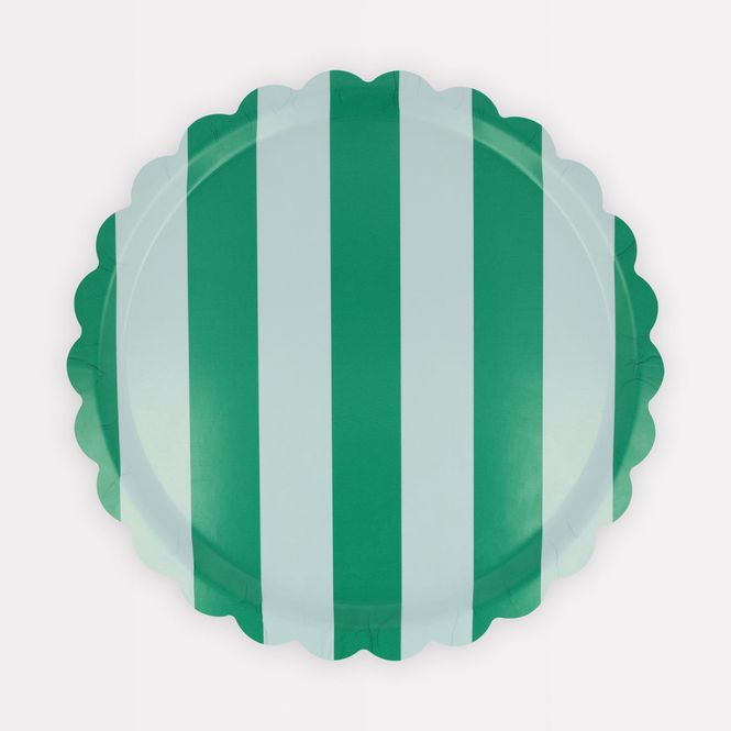 Hovedbilde SERVERINGSBRETT – Grønt & mint med striper – ...