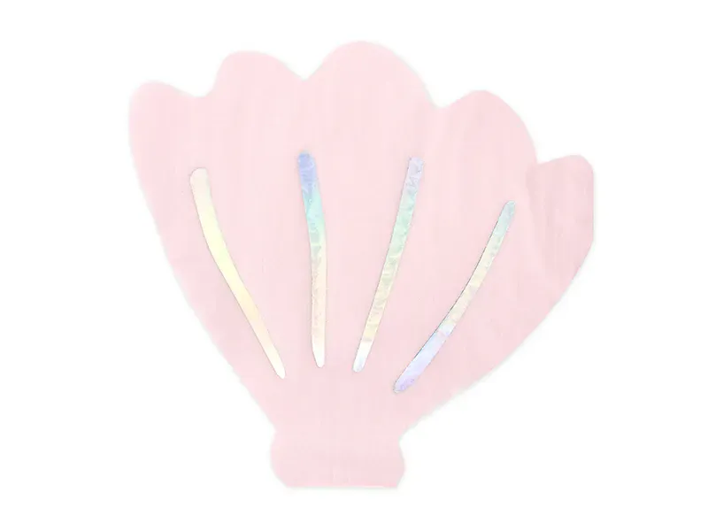 SERVIETTER - Skjell - Rosa - 20 pk - PartyDeco