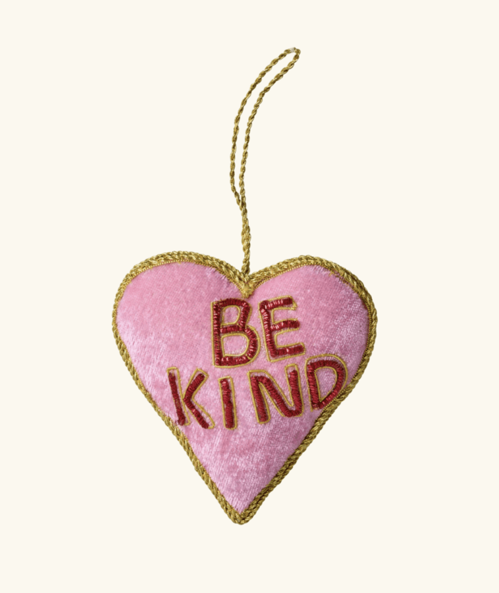 JULETREPYNT – Hjerte velvet Be Kind – Rice